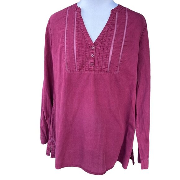 Calvin Klein long sleeve cotton blouse - Picture 1 of 7